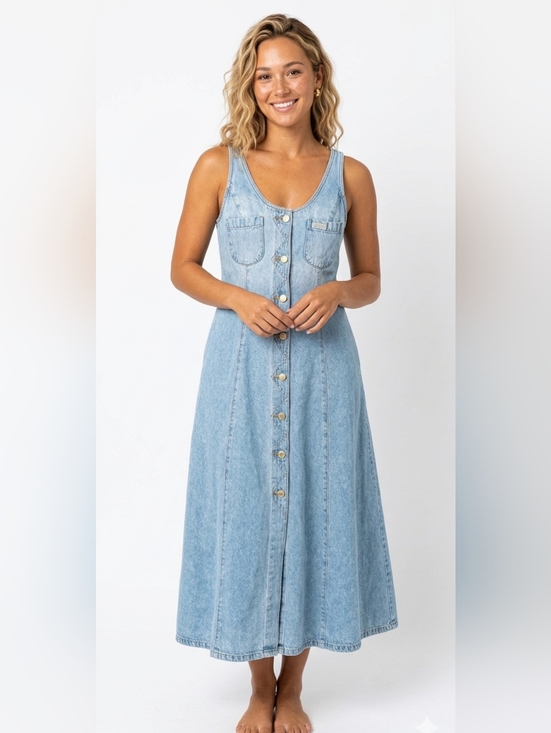 Guess Dresses & Skirts - Guess Light Blue Denim Tank Dress Size 7 Or Small